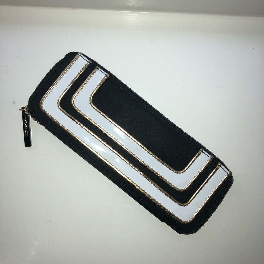 MAC brand new gold trim makeup bag